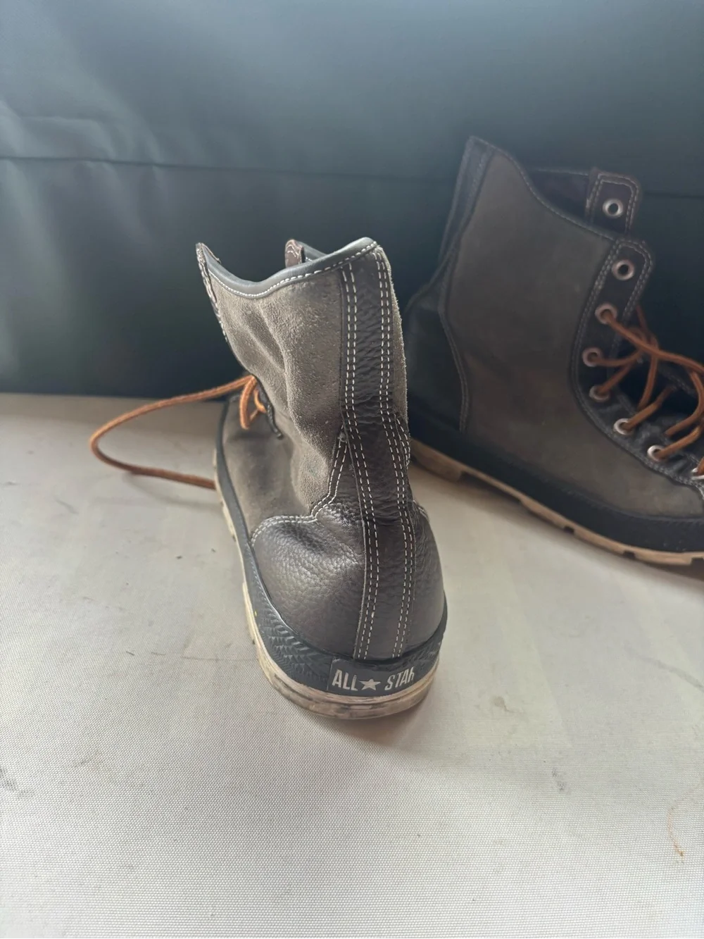 Vtg Converse Leather All Star Sneaker Boot Chuck Taylor Hi-Top US Size 12 Men's